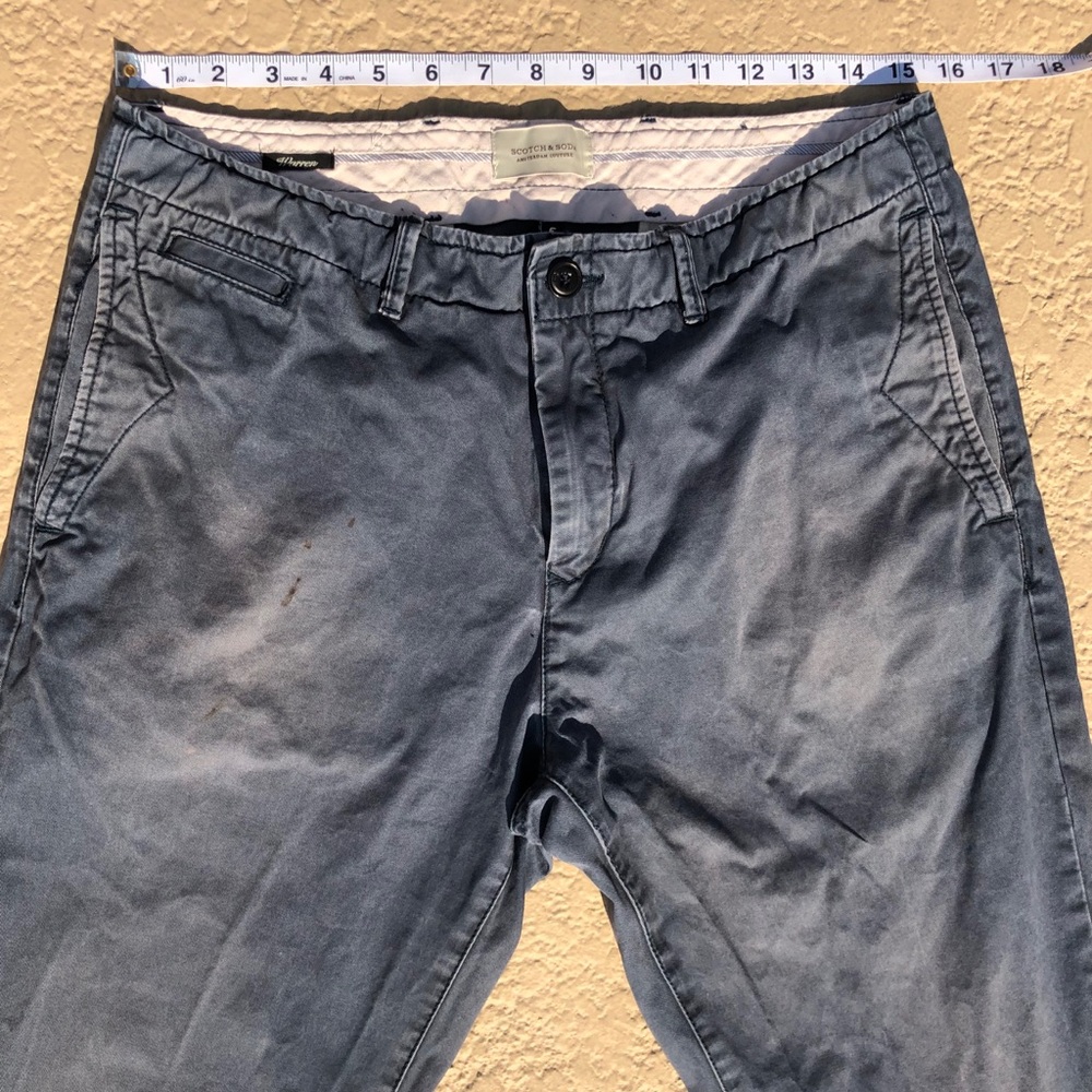 Scotch & Soda Warren Chinos Navy Blues flood cut - Picture 4 of 12
